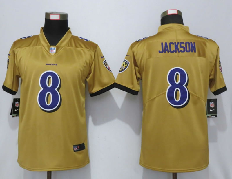 Women Nike Baltimore Ravens 8 Jackson Vapor Untouchable Nike Gold Inverted Limited Jerseyy,We sell and wholesale Women Nike Baltimore Ravens 8 Jackson Vapor Untouchable Nike Gold Inverted Limited Jerseyy on line form chian!